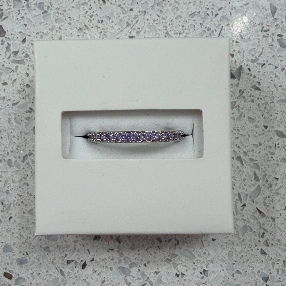 Candyland Unicorn Bomb Party Amethyst Cubic Zirconia with Rhodium Plating